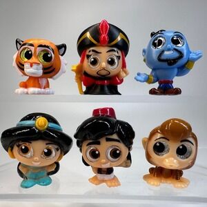 Disney Doorables ALADDIN Jasmine  Abu Genie Jafar Rajah SERIES 4 COMPLETE SET